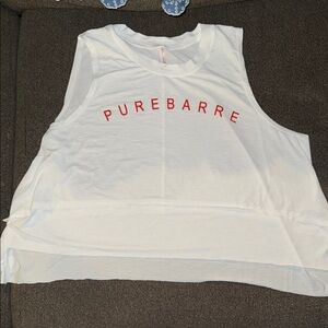 Pure Barre White Sleeveless Top